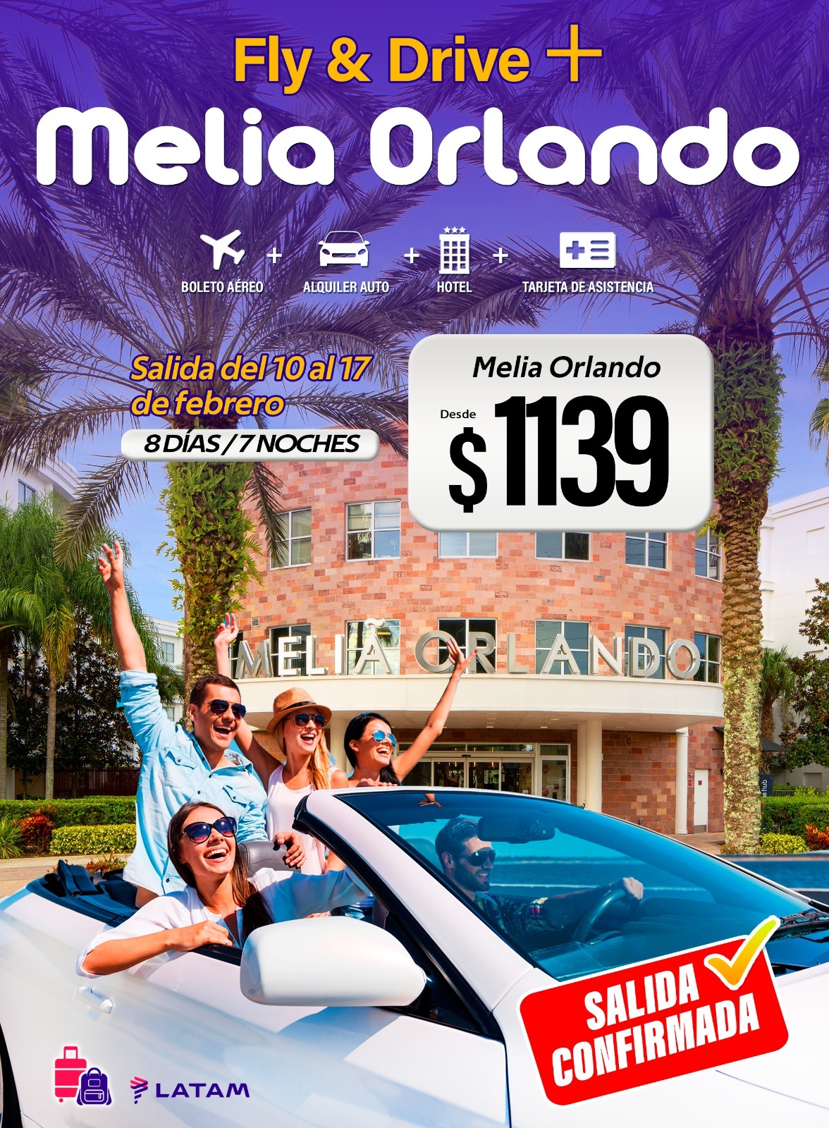 Fly & Drive en Melia Orlando